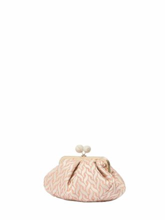 Max Mara Womens Clutch Bag Pasticcino Pink Multicolour Linen-Flax Handbags Linen/flax Hand