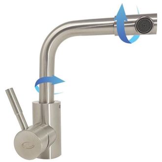 Trade Shop Trade Shop - Miscelatore Rubinetto S9005 360 Gradi Quadrato Monoforo Monocomando Rubinetteria