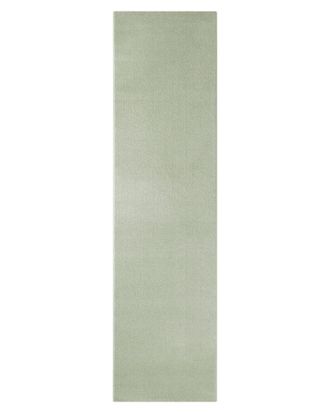 Esprit Alfombra tejida terciopelo corto verde claro 80x230