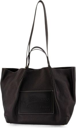 Lanvin Textured Black Tote Bag with Dual Carrying Options