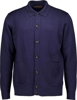 FILIPPO DE LAURENTIIS Camicia Ml - Heren - Vesten - Blauw - XL - Truien & Vesten
