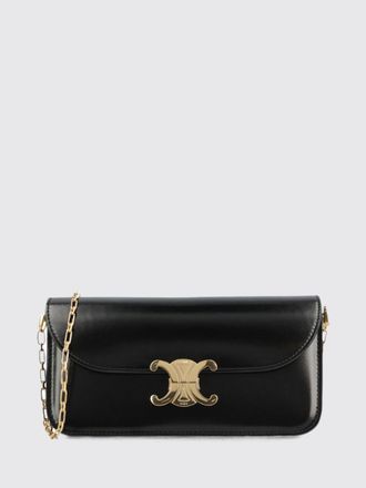 Celine Triomphe Mini Leather Crossbody Bag with Metallic Clasp