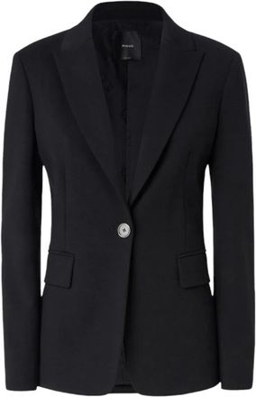 Pinko Stijlvolle Blazer - Dames - Blazers - Zwart - XS - Leer - Jassen