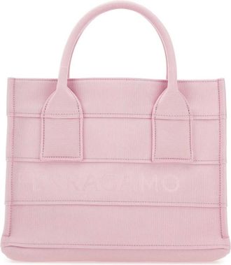 Ferragamo Pink Fabric Beach tote bag