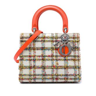 Dior Pre-owned Dior Medium Tweed Lady Satchel Ladies 7PI0TABMPQGWZQ5K