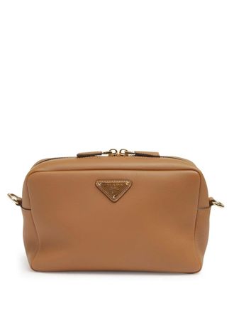 Prada Schoudertas met logo - Bruin
