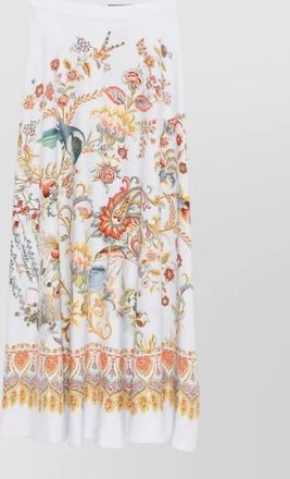Etro floral print a line high waist maxi skirt