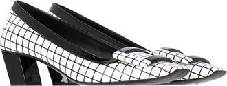 Roger Vivier Womens Leather Belle Vivier Graphic Grid Pump (Authentic Pre- Loved)