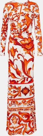 Dolce & Gabbana Majolica organza maxi dress