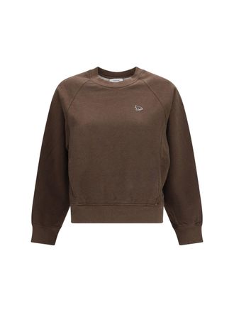 Maison Kitsun&eacute; Embroidered Fox Logo Sweatshirt - Brown