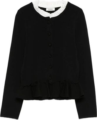 Sandro Cardigan con ruches - Nero