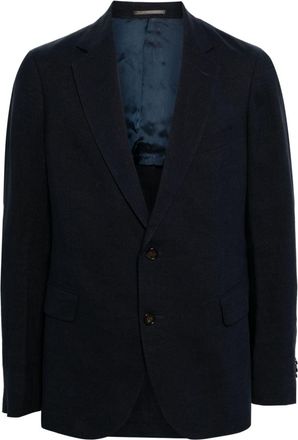 N.Peal Amalfi linen single-breasted blazer - men - Linen/Flax/Viscose - S - Blue