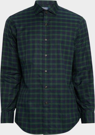 Polo Ralph Lauren Mens Classic Fit Plaid Twill Button-Down Shirt