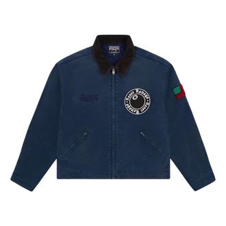 Denim Tears x Stussy Never Renege Canvas Work Jacket Navy Black 315512