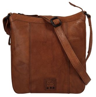 Spikes & Sparrow Umh&auml;ngetasche SPIKES & SPARROW, Damen, Gr. B/H/T: 24cm x 26cm x 7cm onesize, braun (cognac), Leder, vintage, Taschen Umh&auml;ngetasche, echt Leder