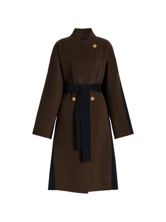 Alberta Ferretti Alberta Ferretti lange jas van wol en kasjmier