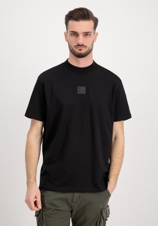 Alpha Industries T-Shirt ALPHA INDUSTRIES Label T-Shirt HC, Herren, Gr. S, schwarz, Obermaterial: 100% Baumwolle, Shirts T-Shirt