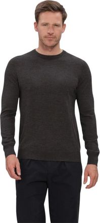 Profuomo Extrafine Merino Crewneck - Heren - Truien - Grijs - Maat: L Wol