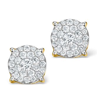 The Diamond Store Diamond Earrings Moyen 0.85ct H/Si in 18K Gold - P3471