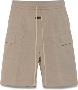 Fear of God Beige Drawstring Waist Cargo Shorts