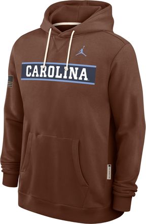 Nike Jordan Mens North Carolina 2026 Military Appreciation Standard Issue Jordan Brand Dri-FIT College Pullover Hoodie in Brown | 0JAZ2GYNCN-4EB