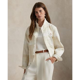 Ralph Lauren Patchwork jack met opstaande kraag