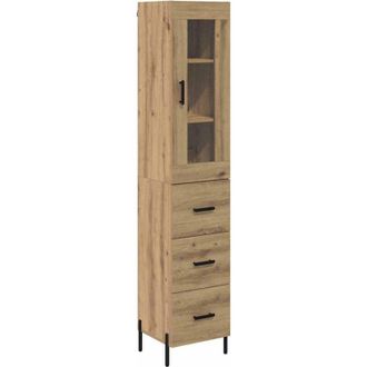 vidaXL Alacena Roble artesanal 34,5 x 34 x 180 cm Madera contrachapada vidaXL