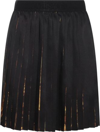 Versace Jeans Couture Elasticated Waistband Pleated Skirt