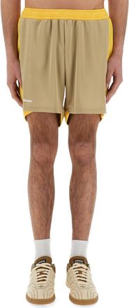 Wales Bonner Yellow Color Block Shorts
