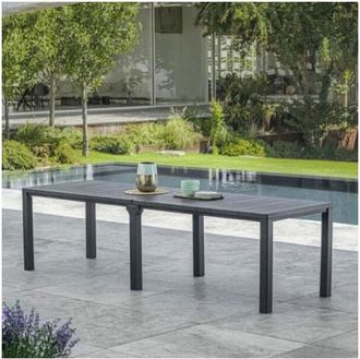 Allibert Allibert - Keter julie double table - 294x90x75h - 147x180x75h Woodlook Grafite
