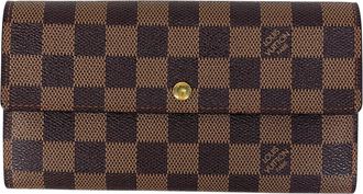 Louis Vuitton Damier Brown Damier Canvas Long Wallet (Bi-Fold) (Pre-Owned)