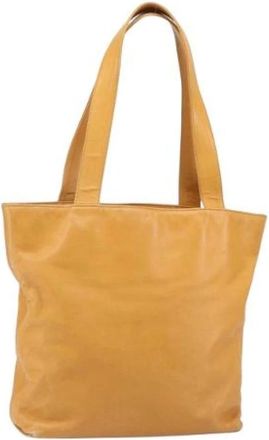 Chanel Pre-owned Vintage Tote Bag - Dames - Vintage Shopper - Oranje - ONE Size - Leer - Vintage