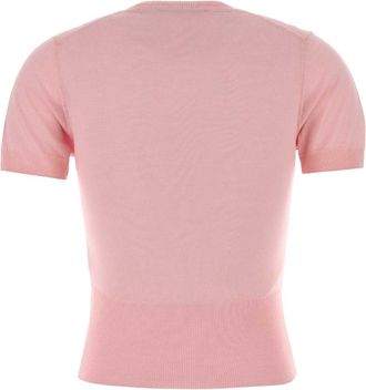 Vivienne Westwood Womens Pink Wool Blend Bea Sweater Exterior: Silk Maglieria