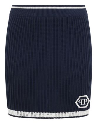 Philipp Plein Knitted Mini Skirt Hexagon