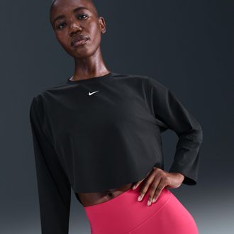 Nike Womens One Repel Woven Top in Black | IM7044-010