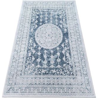 RugsX Rugsx - Alfombra Acr&iacute;lica Valencia 2328 Ornament Azul/marfil Blue 80x150 Cm