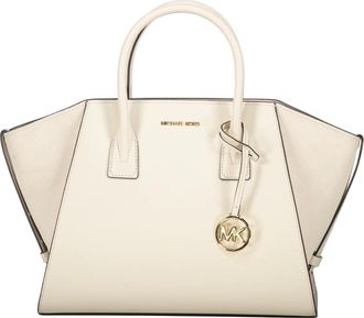 Michael Kors Kalfsleren Top Rits Tas - Dames - Handtassen - Beige - ONE Size - Leer - Tassen
