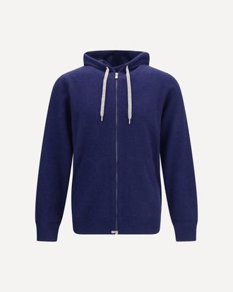 Brunello Cucinelli Cashmere zip up Hoodie Male S