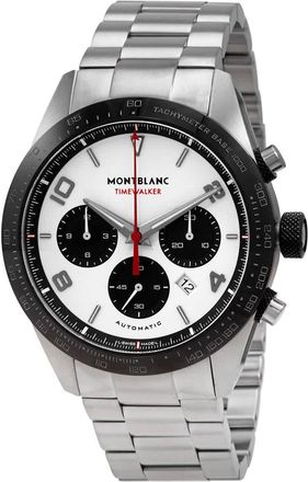 Montblanc TimeWalker Chronograph Automatic Cream Dial Mens Watch 118490