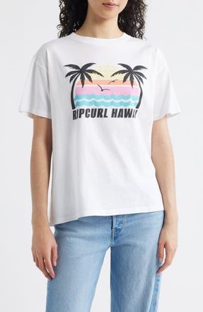Rip Curl Malibu Relaxed Graphic T-Shirt in Hawaii White at Nordstrom, Size Xx-Small