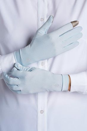 Coolibar Full Finger UV Sun Gloves - UPF 50+ Sun Protection - Gannett in Light Blue at Nordstrom, Size X-Small