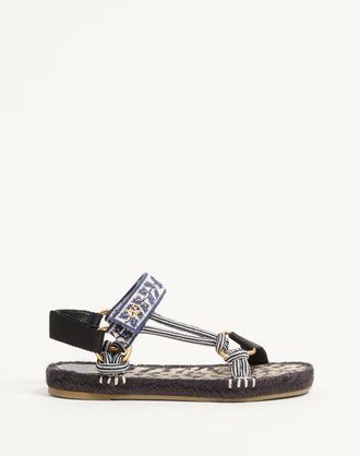 Valentino Garavani Lake Powell Sandal With Grape Embroidery 20Mm Woman MULTICOLOUR/BLACK 35