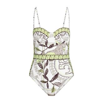 Tory Burch Tory Burch, One-piece, female, Multicolor, Size: M Printed Underwire One-Piece Swimsuit