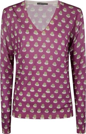 In Bed With You Printed V Neck Sweater