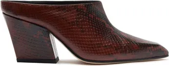 Scarosso 80mm Holly mules - women - Leather/Calf Leather/Calf Leather - 35 - Brown