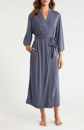Natori Delight Robe in Heather Night Blue at Nordstrom, Size X-Large