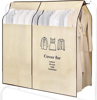 OEM Funda Para Ropa Transpirable Y A Prueba De Polvo Con Ventana Transparente - 120x120cm - Caqui