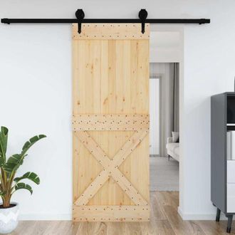 vidaXL Puerta Narvik Madera Maciza Pino 90x210 Cm Vidaxl
