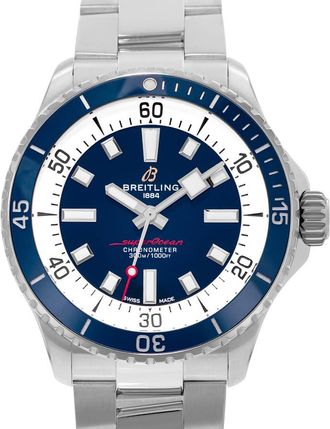 Breitling Pre-owned Breitling Superocean 42 Automatic Chronometer Blue Dial Mens Watch A17375E71C1S1
