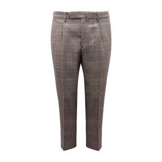 Santaniello Arechi Rima Wool Trousers - male - Santaniello - Cropped Trousers - Gray - S - Trousers